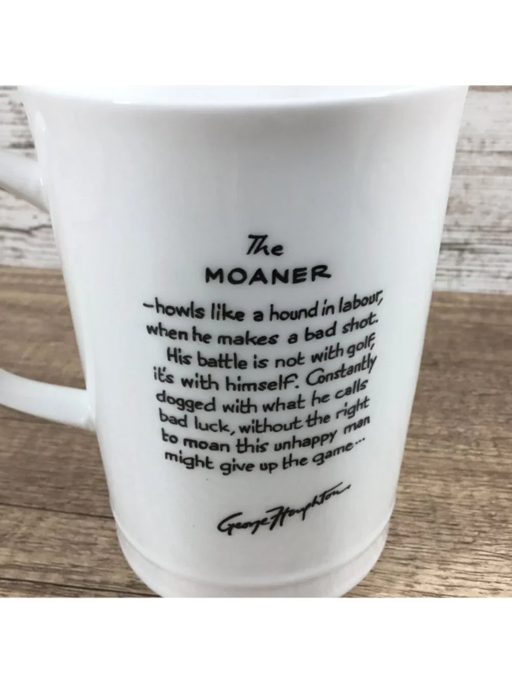 George Houghton Golf Cartoon Mug The Moaner Royal Windsor Bone China Cup